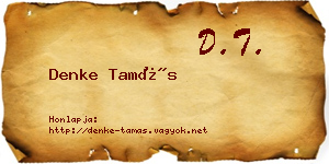 Denke Tamás névjegykártya